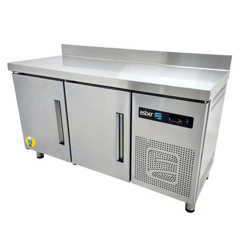 Mesas frías Asber con congelador para cocina industrial