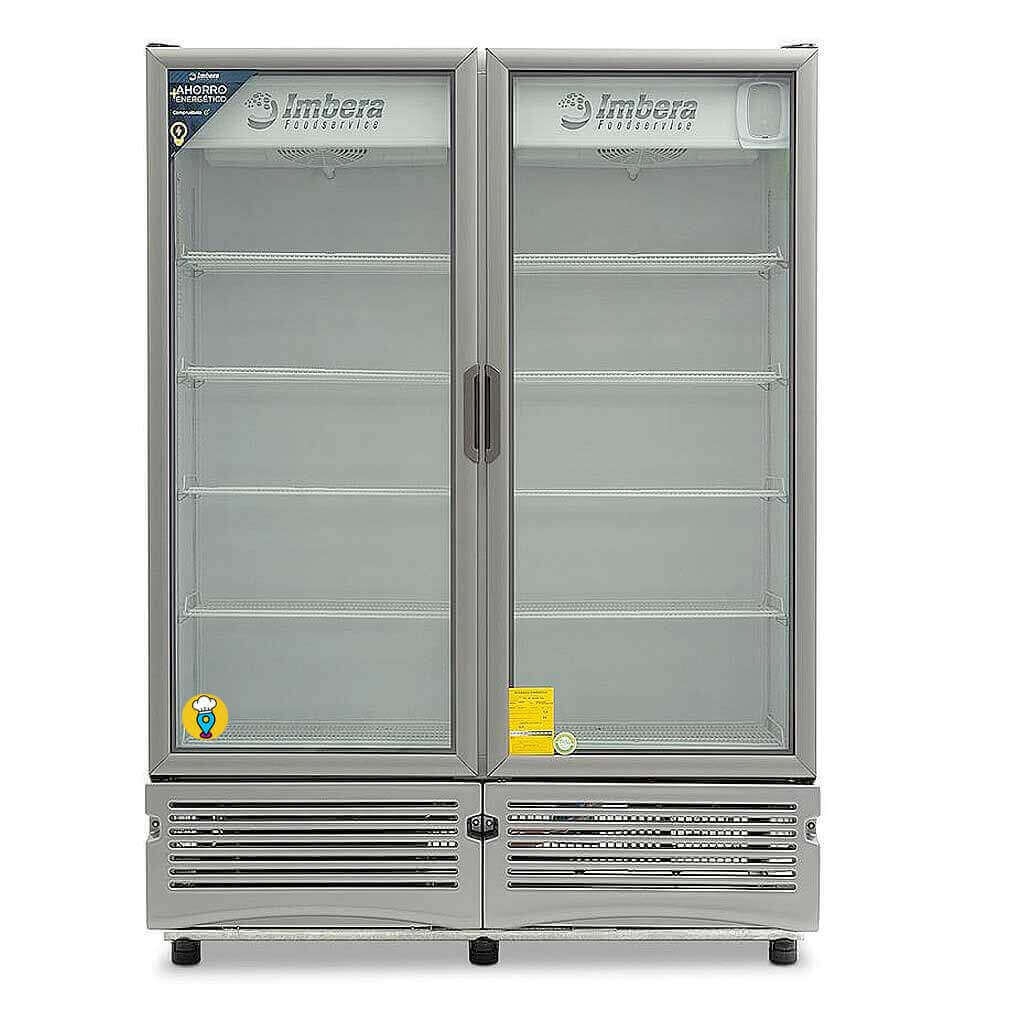 Refrigeradores puerta de cristal de 2 puertas para exhibición y conservación en restaurante o negocio