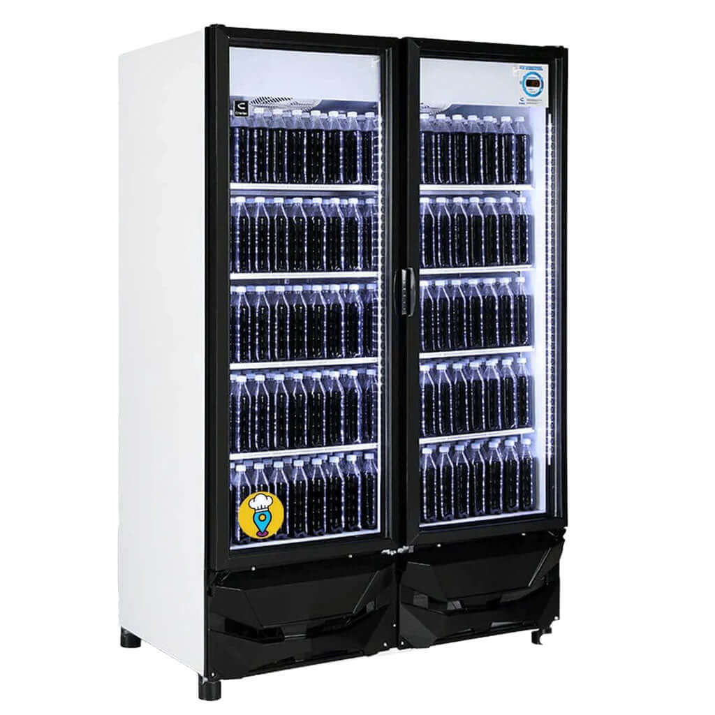 Refrigerador exhibidor vertical Criotec con puerta de cristal para bebidas