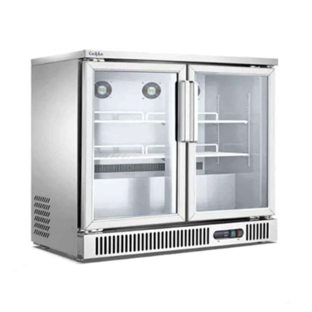 Refrigerador contrabarra Migsa bajo barra en acero inoxidable para bebidas y conservación en bar