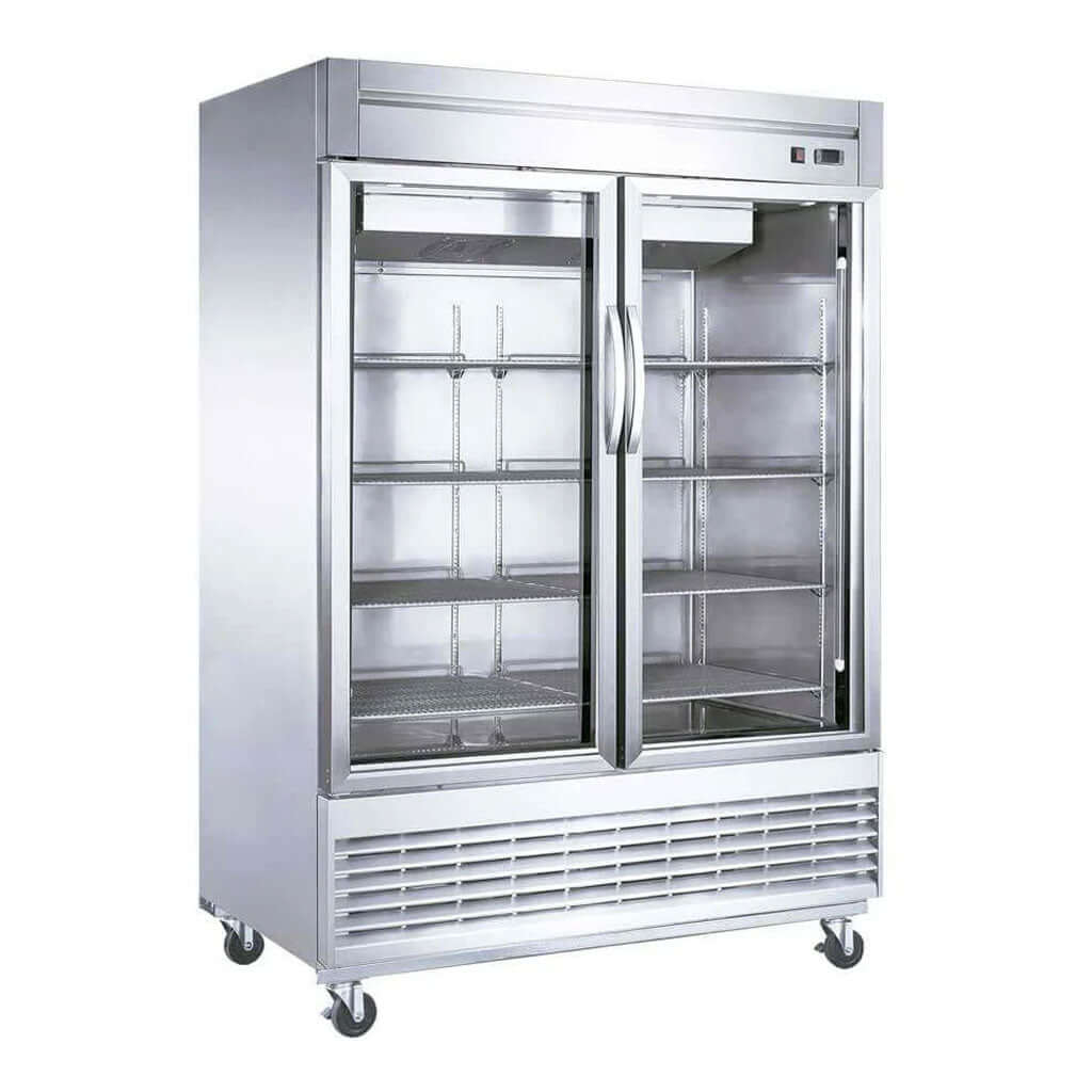 Refrigerador exhibidor vertical Migsa con puerta de cristal para bebidas y alimentos refrigerados