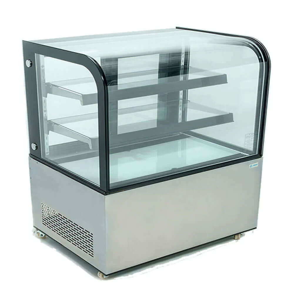 Vitrina pastelera refrigerada para exhibición de pasteles y postres en negocio