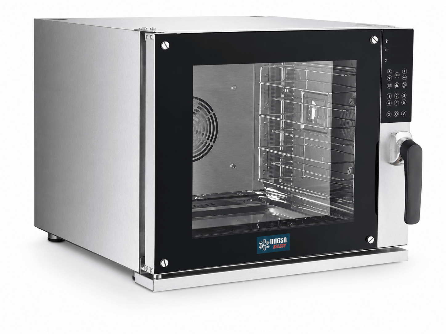 Horno de convección eléctrico Migsa HDM-600 vista lateral para panadería y cafetería