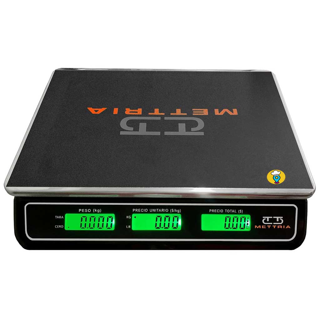 Báscula Digital Comercial Mettria 40kg Mteco-40 - Precisión y Versatilidad para Profesionales Gastronómicos