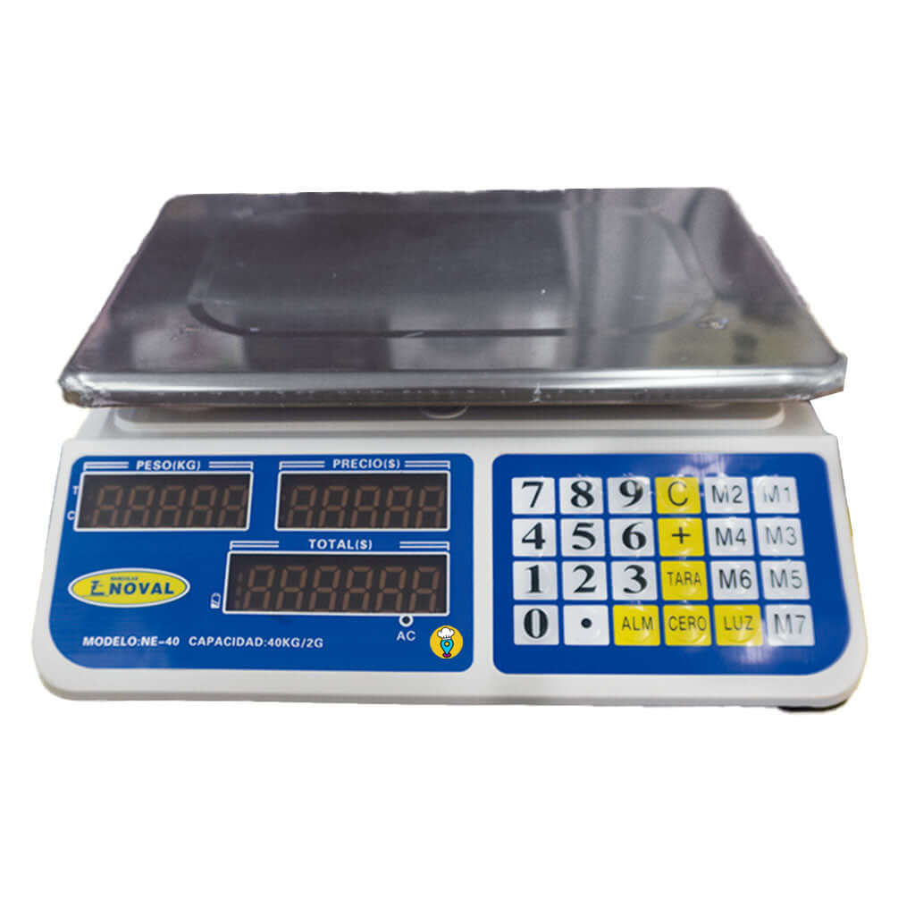 Bascula-digital-comercial-noval-NE-40P-vista-frontal