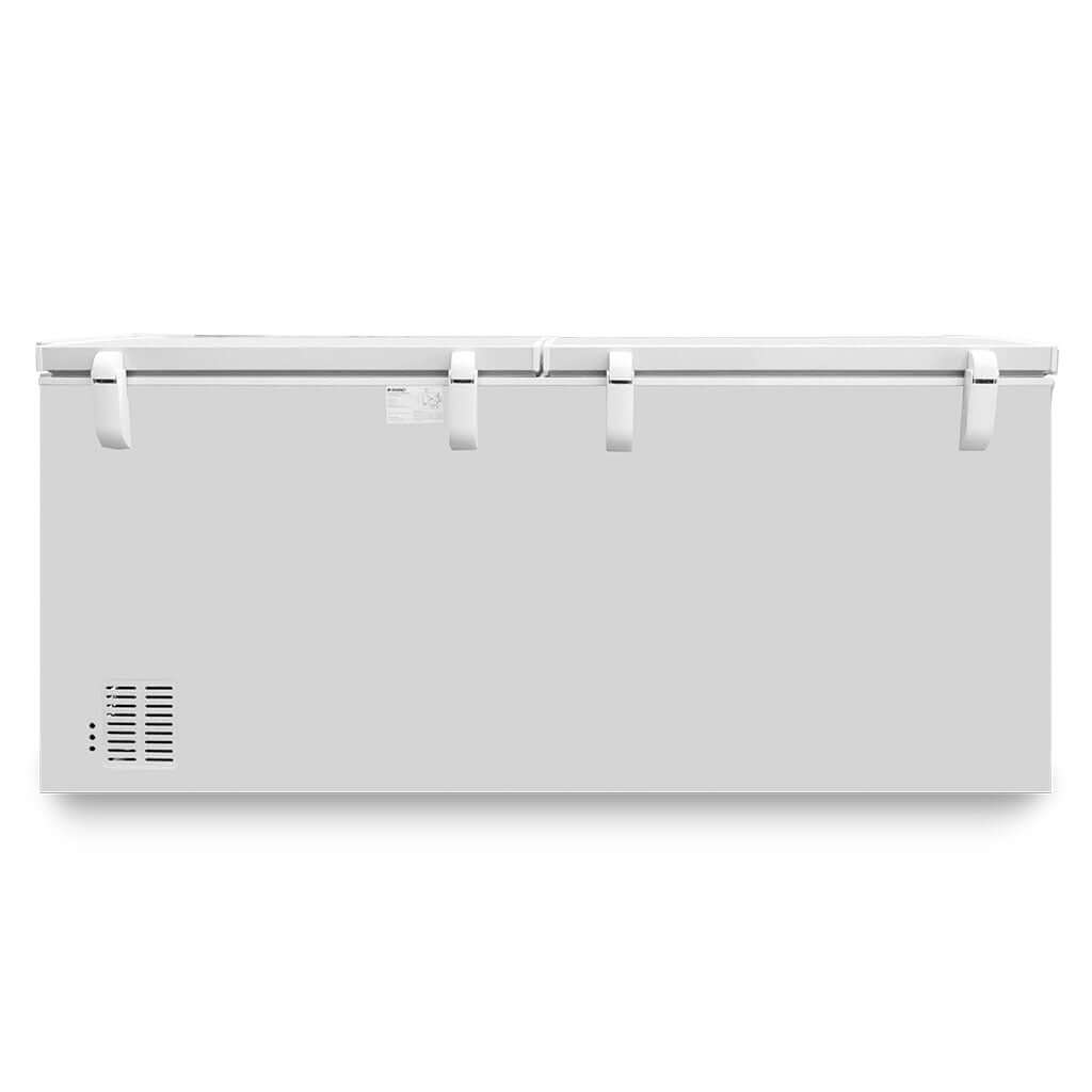 Detalle del sello hermético en el congelador horizontal 25 pies Rhino