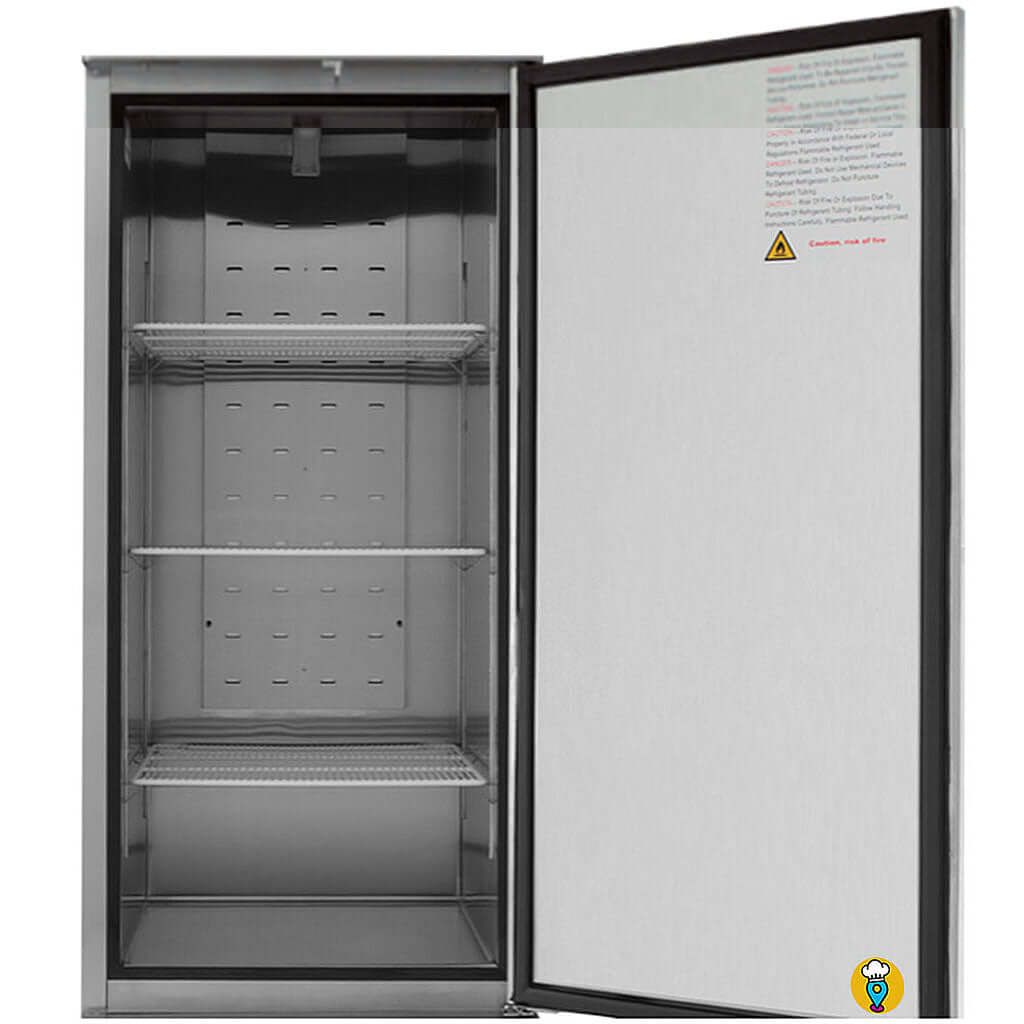 Congelador-vertical-icehaus-CV-2PS-SS-01-puerta-abierta-parrillas