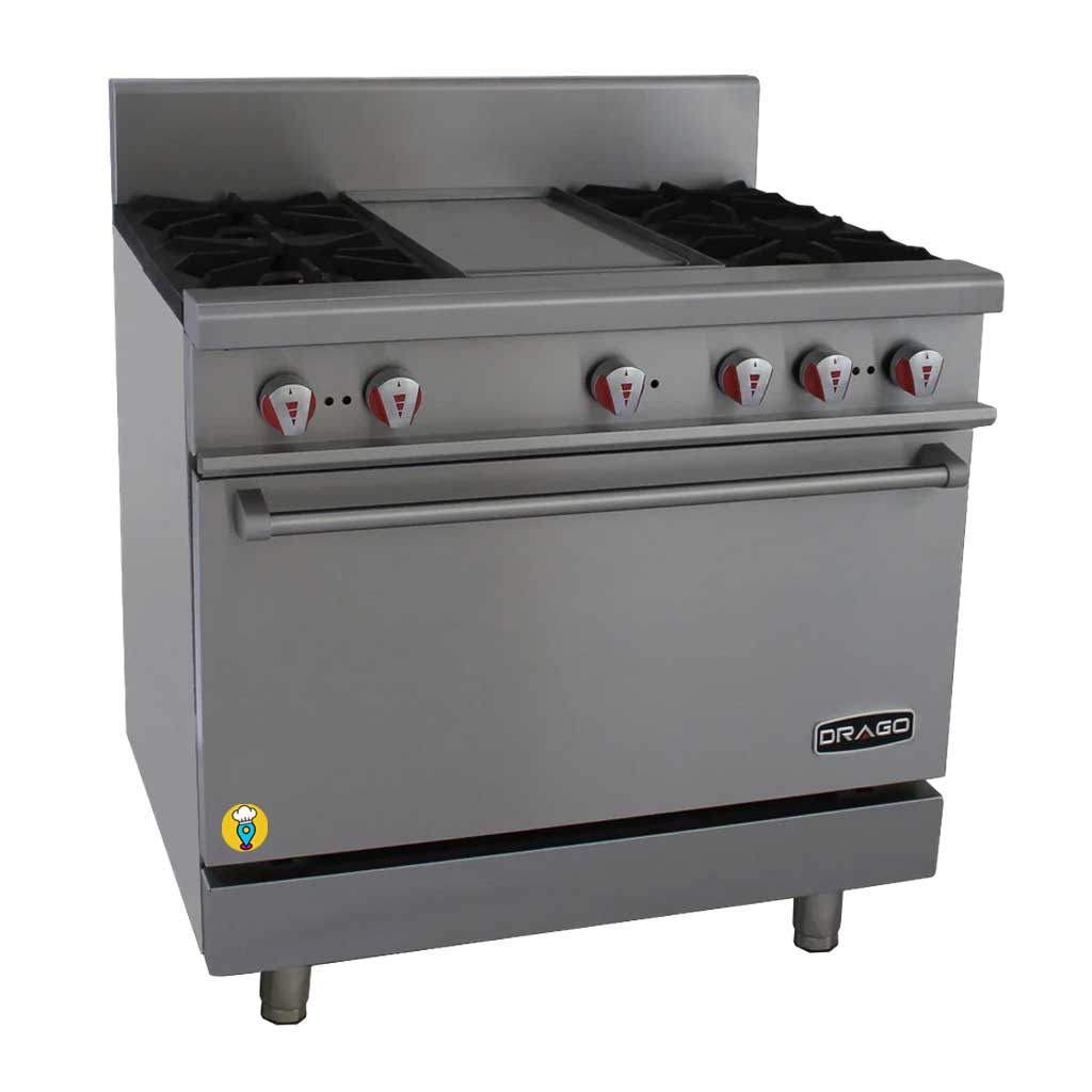 Estufa 4 Parrillas, Plancha y Horno DRAGO - CG-41P
