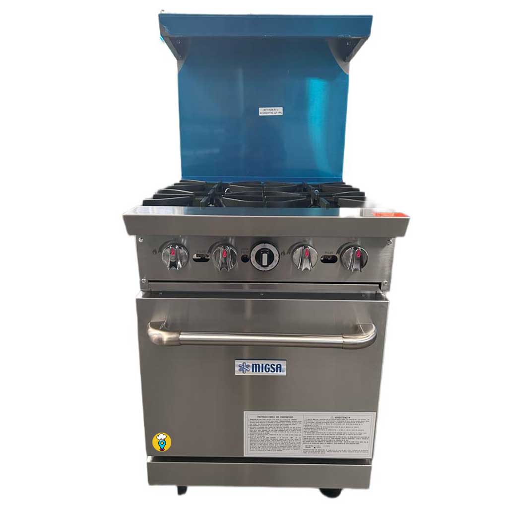 Estufa Industrial Migsa DCR24-4Q: Potencia y Durabilidad para Tu Negocio GastronĂłmico