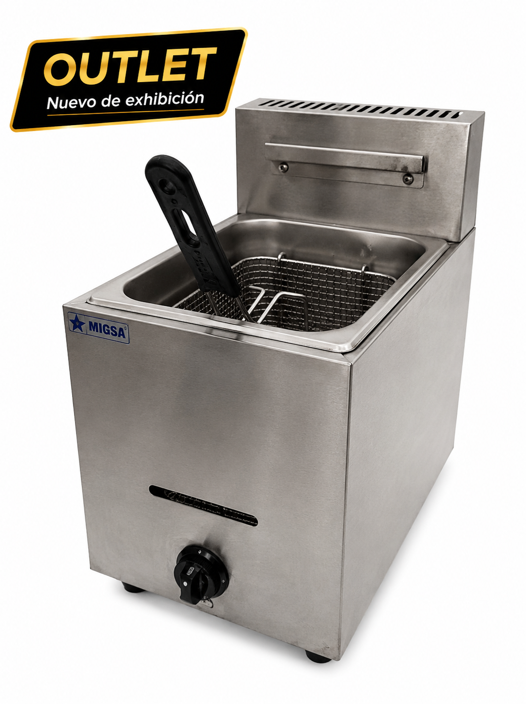 Freidora a Gas de Mesa Migsa BN-71 Outlet | 6 Litros