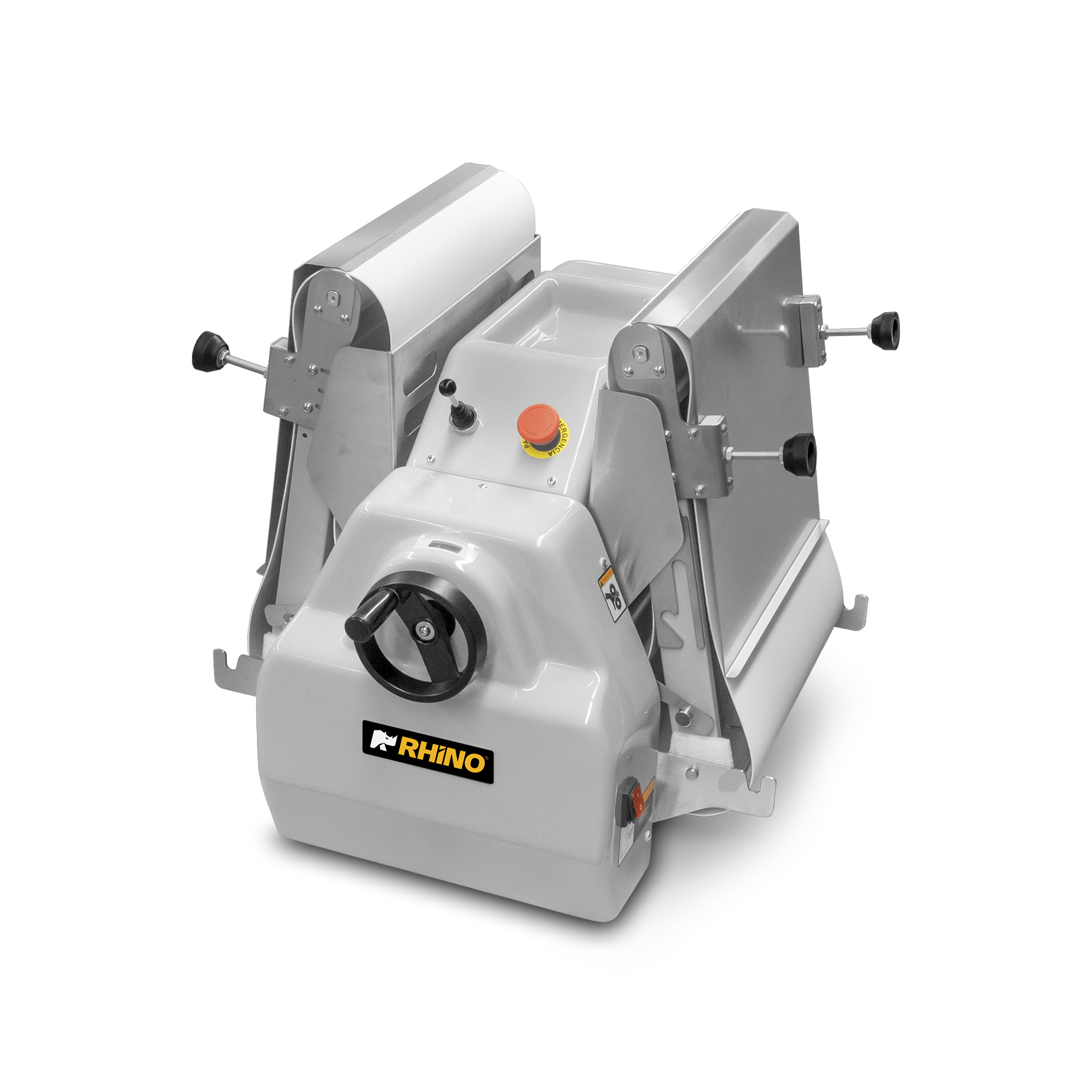 Laminadora de masa Rhino LAMBA-169M vista frontal para panadería
