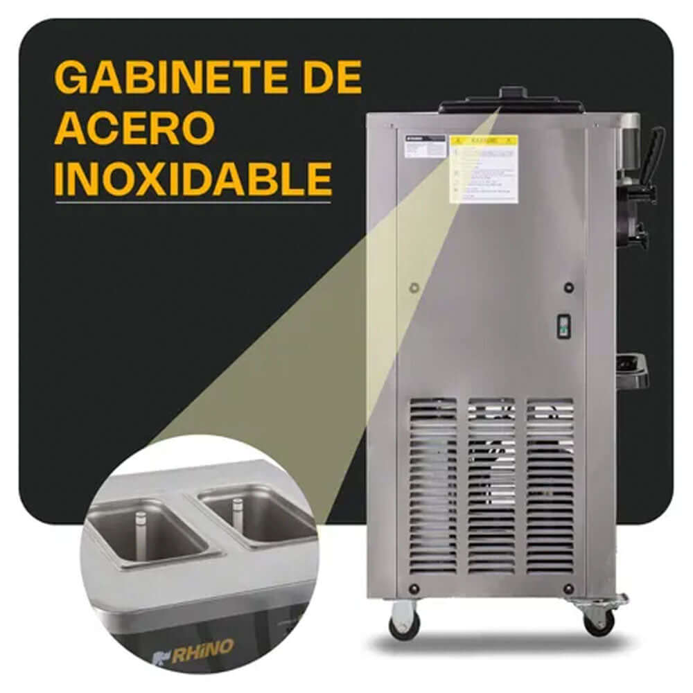 Maquina-de-helado-suave-Rhino-HELA-25P-gabinete-acero-inoxidable