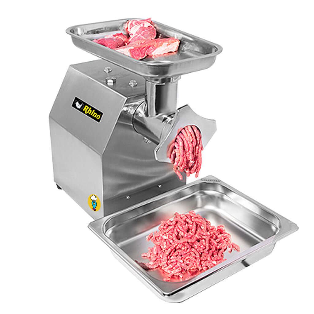 Molino-de-carne-electrico-rhino-MOCA-12-con-carne-molioda