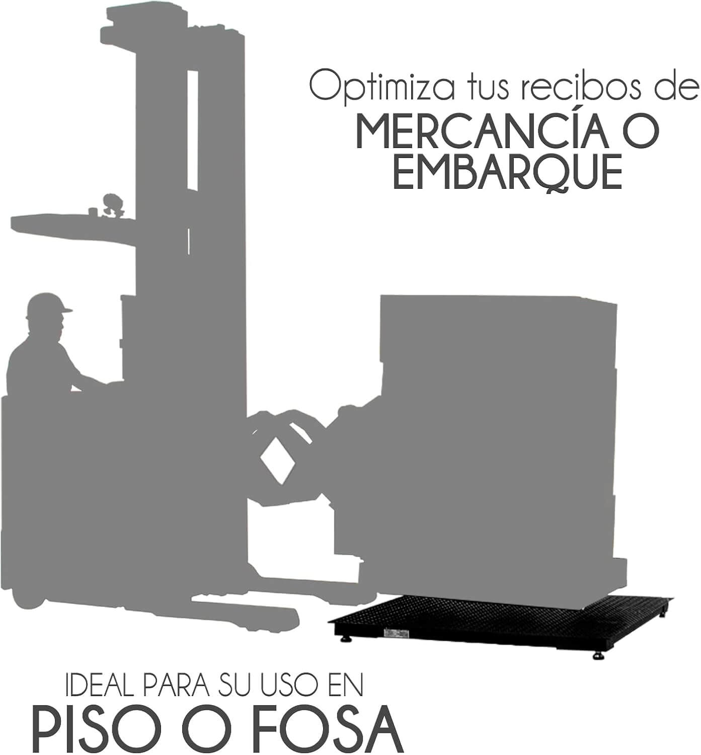 Báscula industrial Rhino 1000 kg con 4 celdas de carga