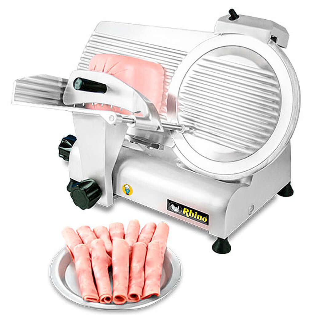 Rebanadora-de-carnes-frias-rhino-SLI-300-rebanando-jamon