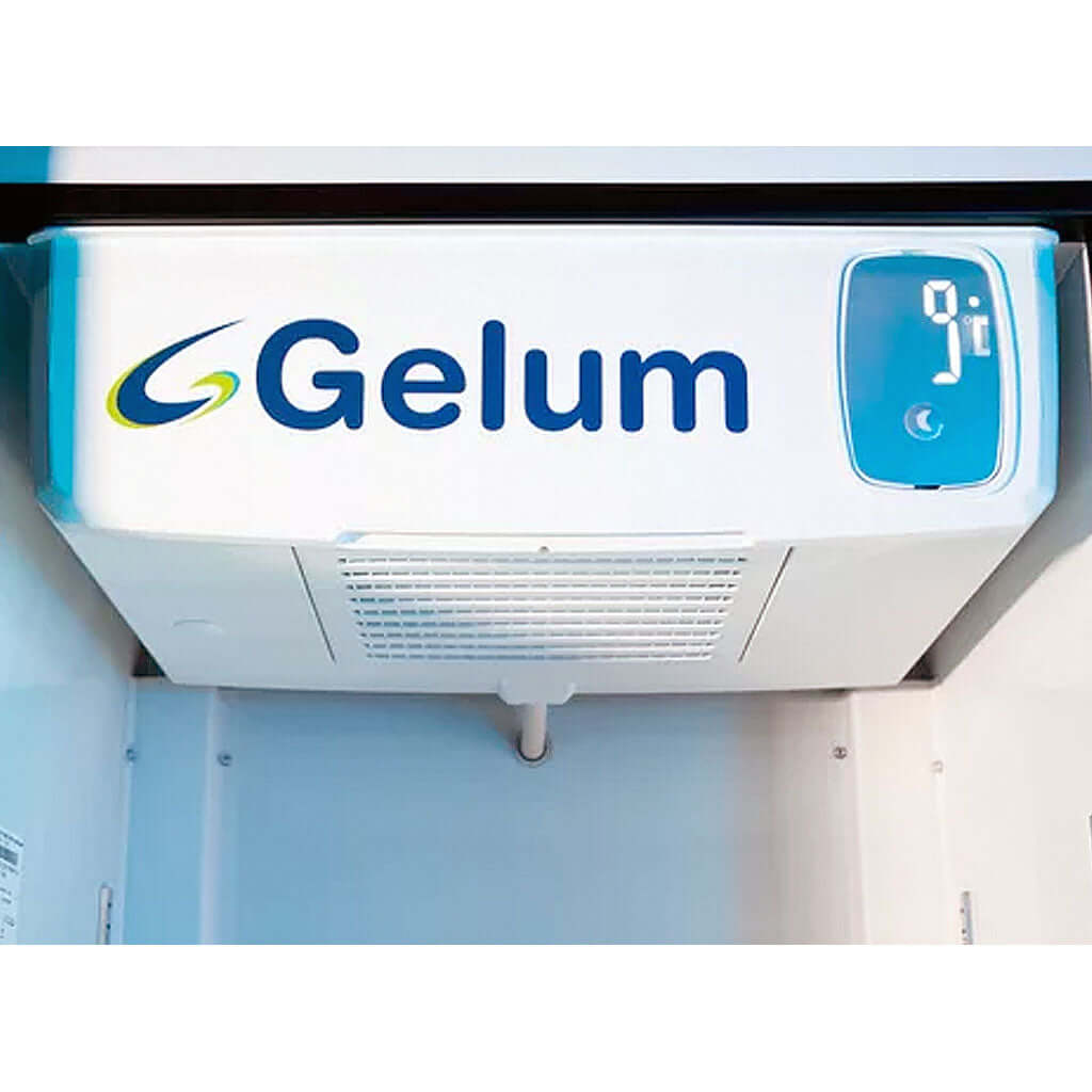 refrigerador con puerta de vidrio gelum temperatura