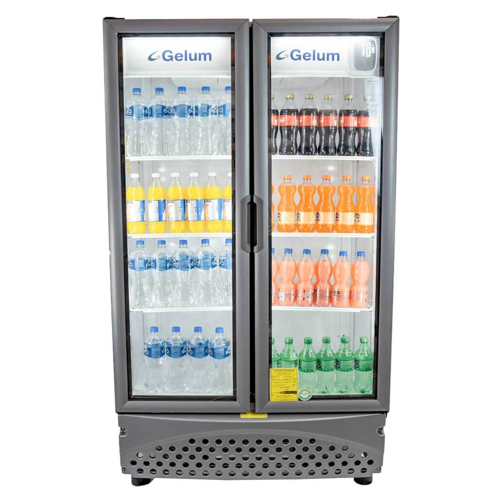 Refrigerador-puerta-de-vidrio-Gelum-G3T-42-2G-vista-frente-con-producto