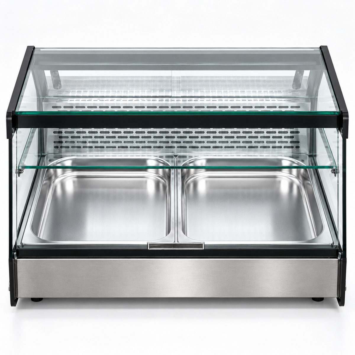 Interior vitrina refrigerada Migsa CW-128 con charolas