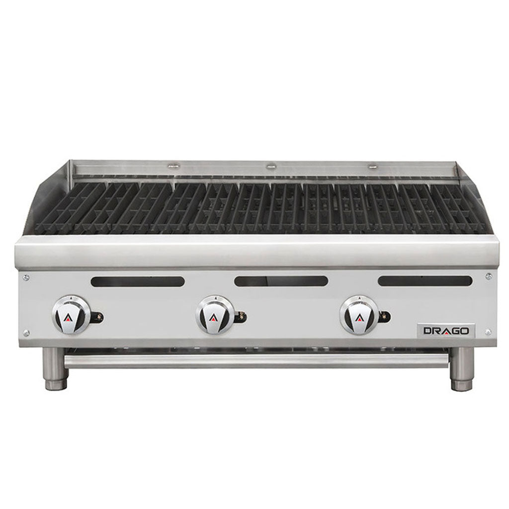 Asador radiante Drago AG-3R de 3 quemadores a gas para restaurante
