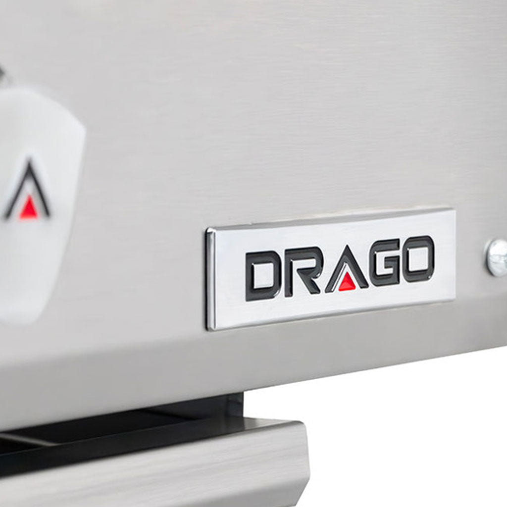 Placa de datos del asador para restaurante Drago AG-4R