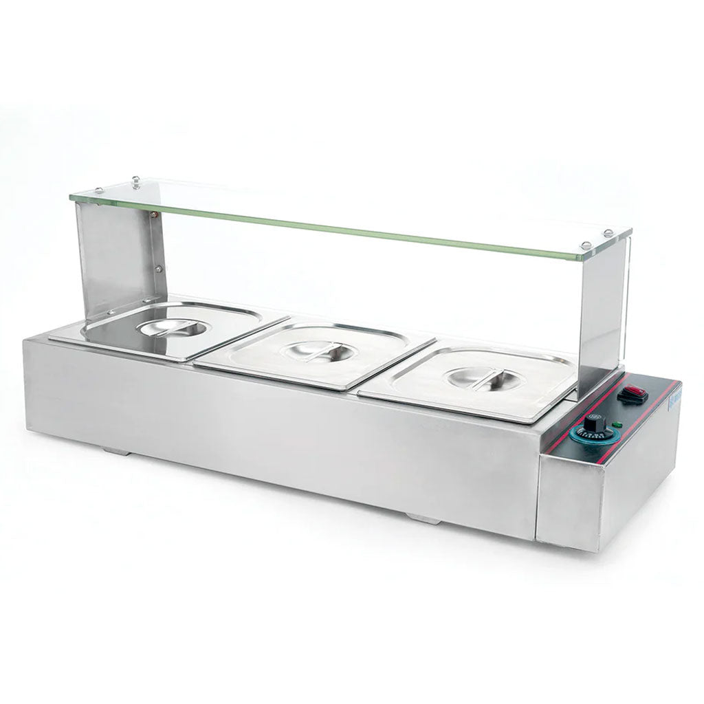 Baño María eléctrico Migsa BN-B22 de acero inoxidable (vista frontal)