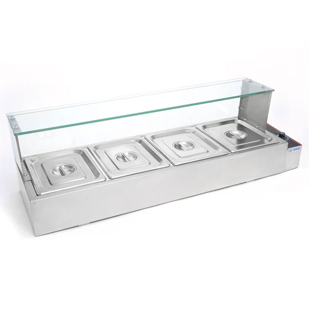 Baño maría eléctrico Migsa BN-B23 de acero inoxidable para 4 insertos