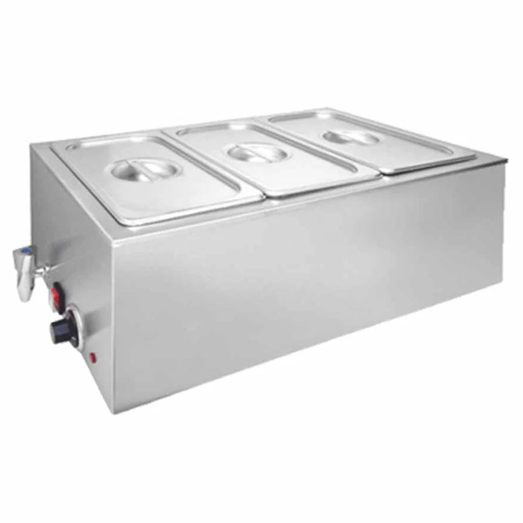 Baño maría eléctrico Migsa ZCK165AT3 de acero inoxidable para cocina industrial