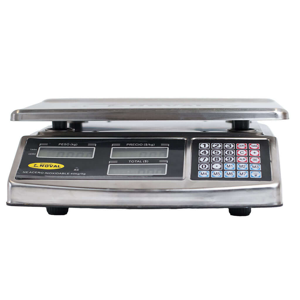 bascula-digital-comercial-noval-NE-40-INOX-vista-frontal