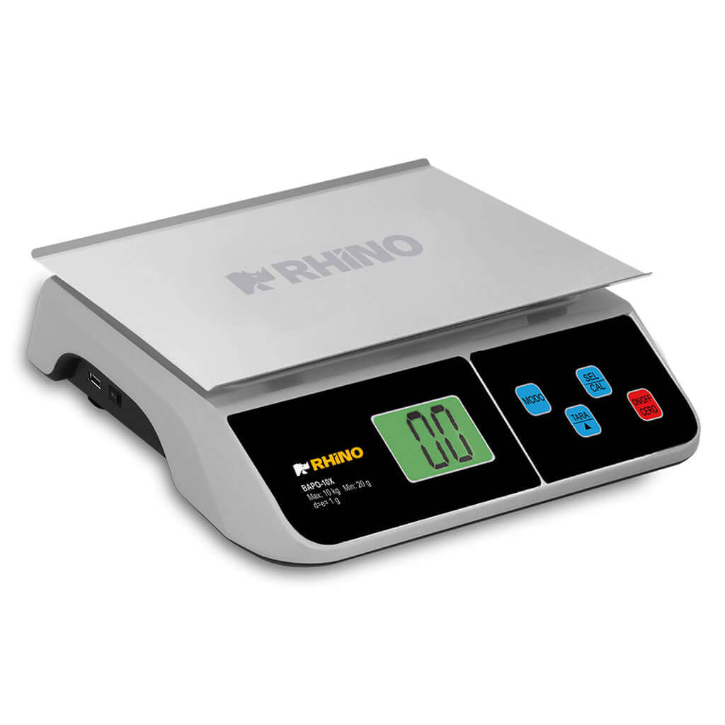 Bascula porcionadora Rhino BAPO-10X vista frontal 10 kg