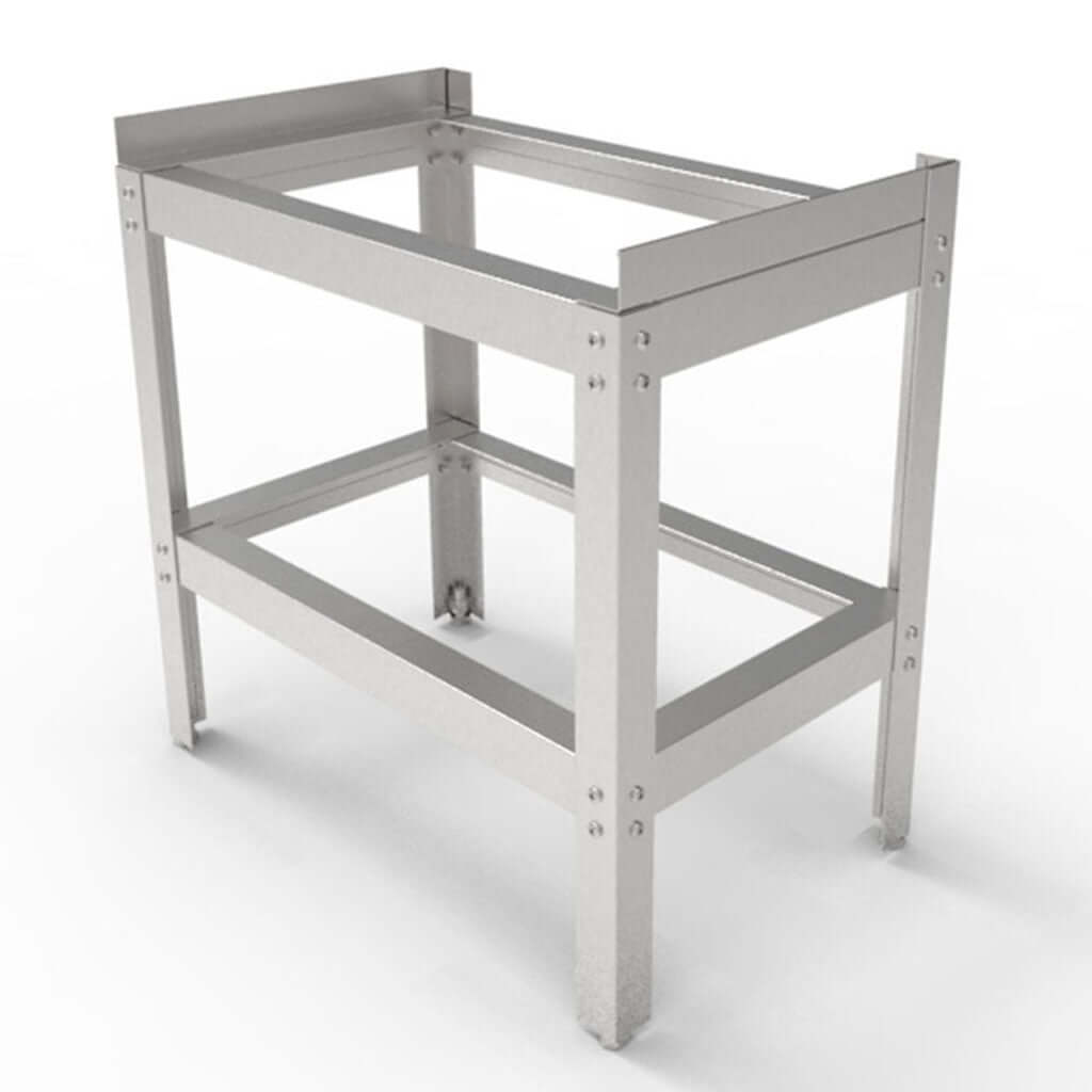 Base para modulares Slim de 2 pies MBA-062-17 de acero galvanizado con tornillos niveladores