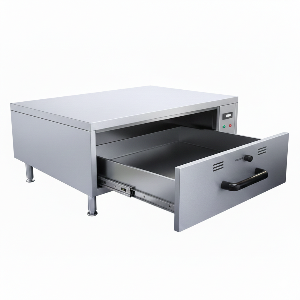 Cajon caliente para cocina Migsa HW-81 con cajon abierto