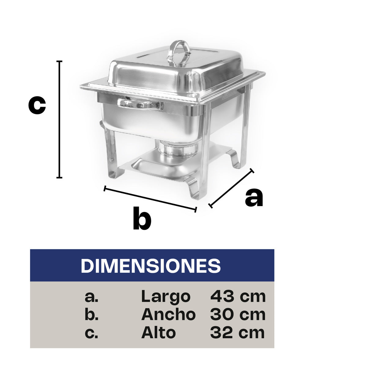 Chafer Caledonia CHEME-4 de 4 litros, tamaño medio, estructura inoxidable y tapa pulida — vista original 6 del equipo