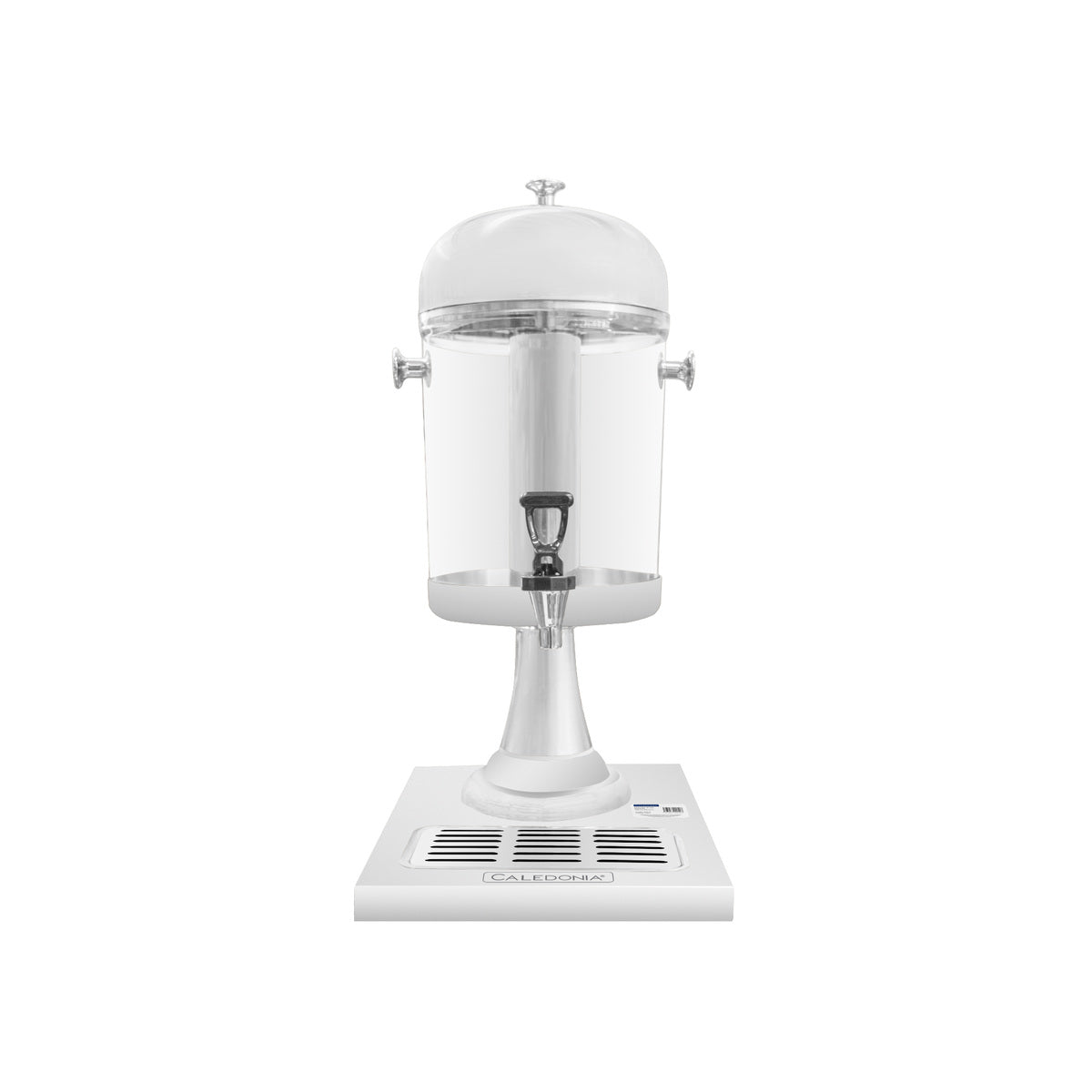 Dispensador cilíndrico Caledonia DISJU-8 capacidad de 8 litros con tubo central para hielo y bandeja antigoteo - vista 2 del equipo