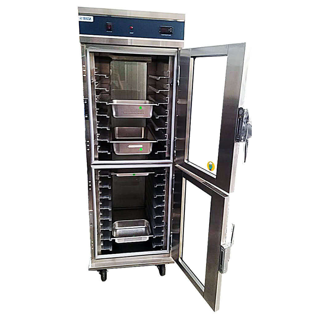 Carro Calentador de Alimentos Passthrough Migsa Econoholdup – Capacidad 91 kg, Acero Inoxidable