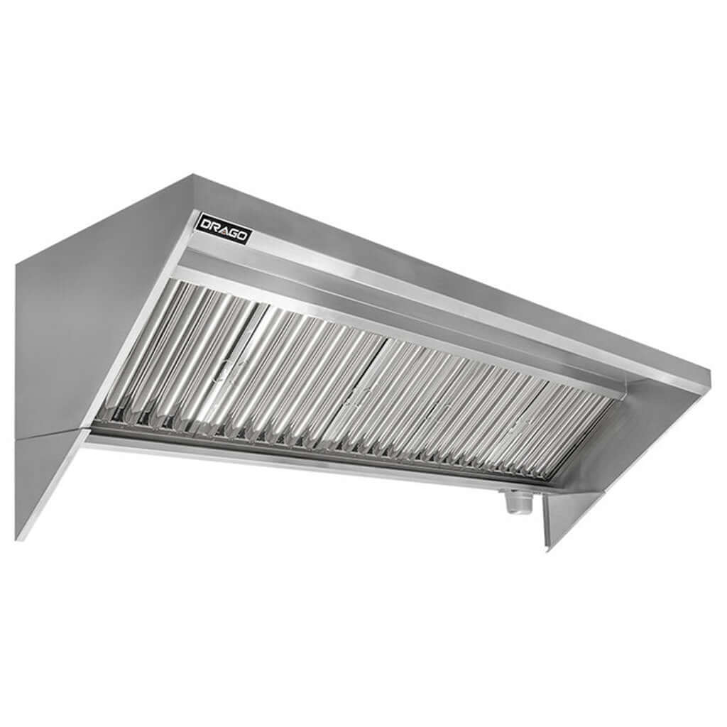 Campana para cocina industrial Drago MC-08-00 de 8 pies vista frontal