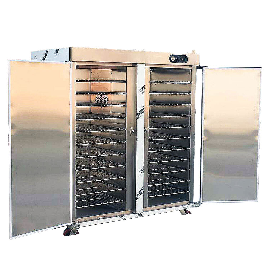 Carro caliente banquetero Migsa HW-22-21 con ruedas y frenos - vista lateral