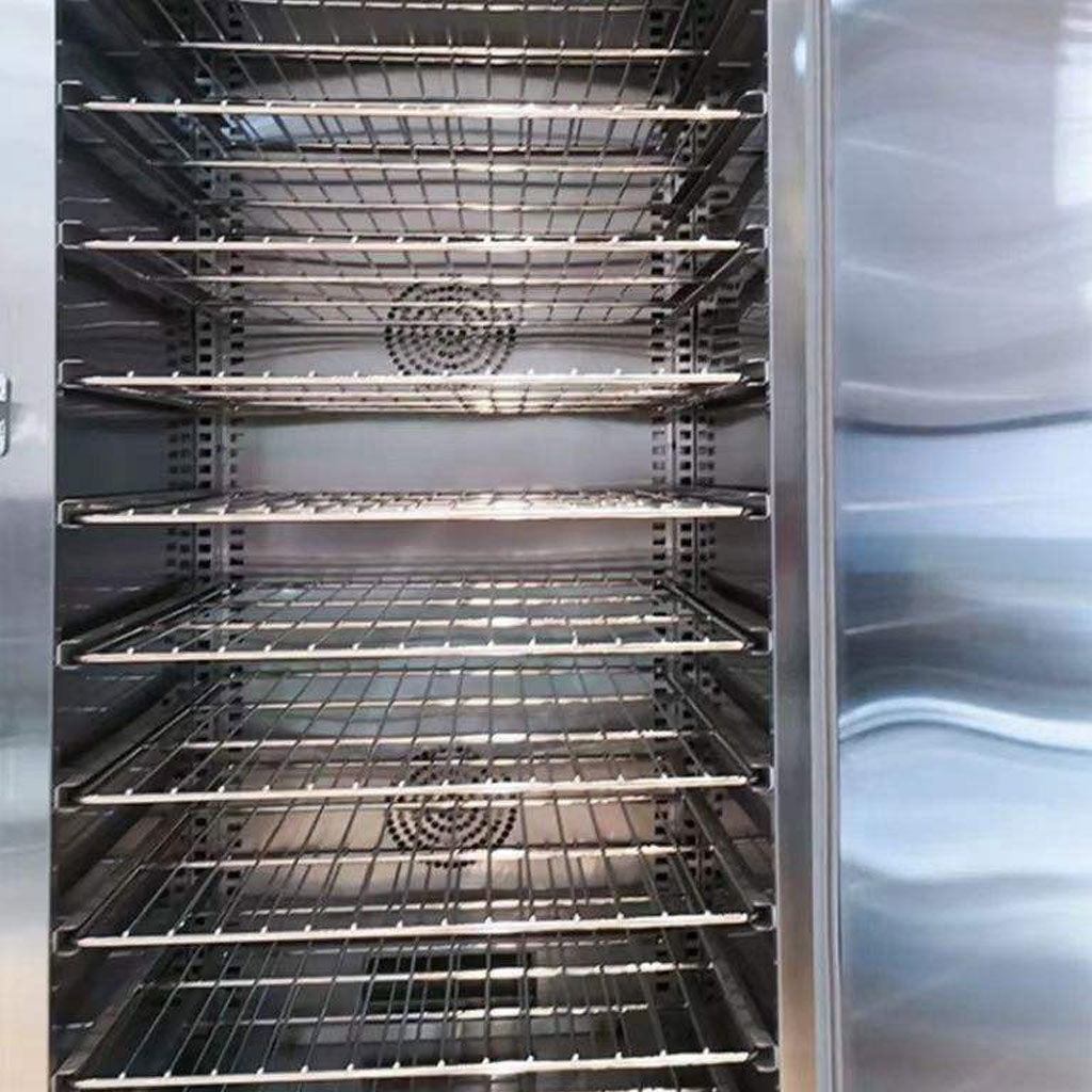 Carro caliente para comida Migsa HW-22-21 con 22 parrillas cromadas - vista interior