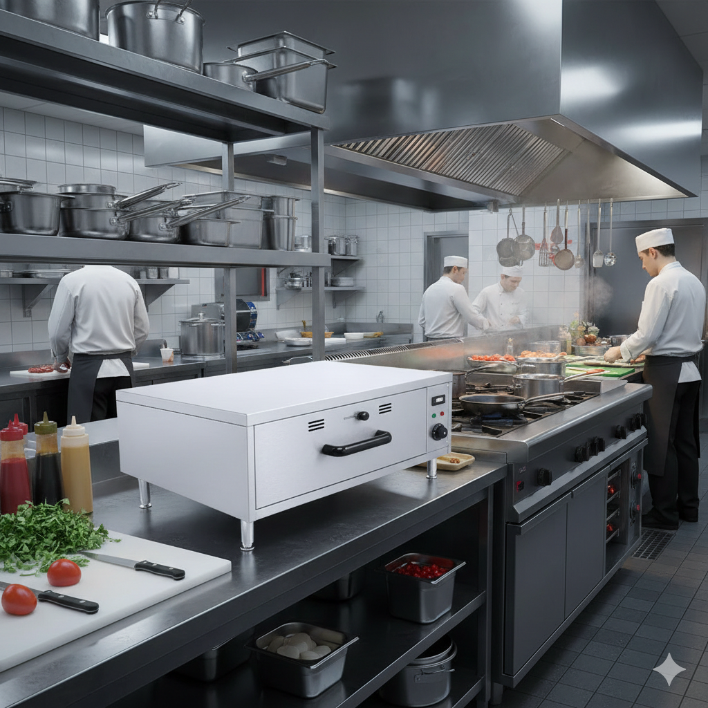 Carro caliente para comida Migsa HW-81 vista lateral