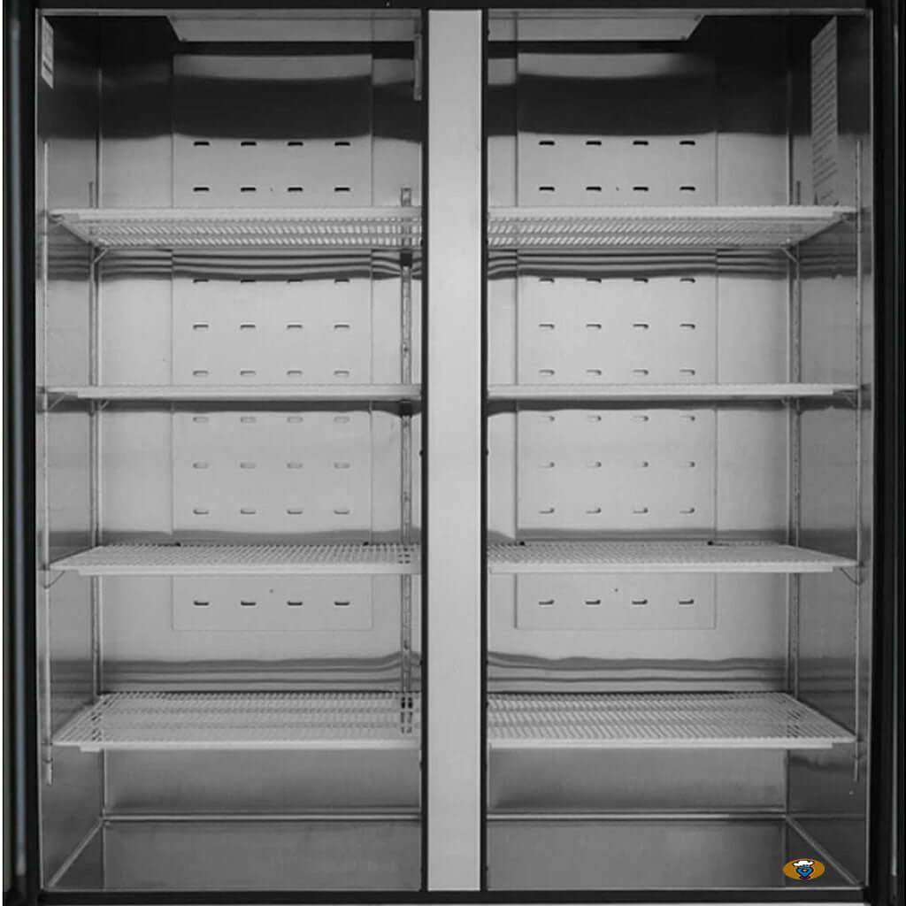 congelador-vertical-2-puertas-icehaus-CV2-PS-SS-01-puertas-abiertas-parrillas