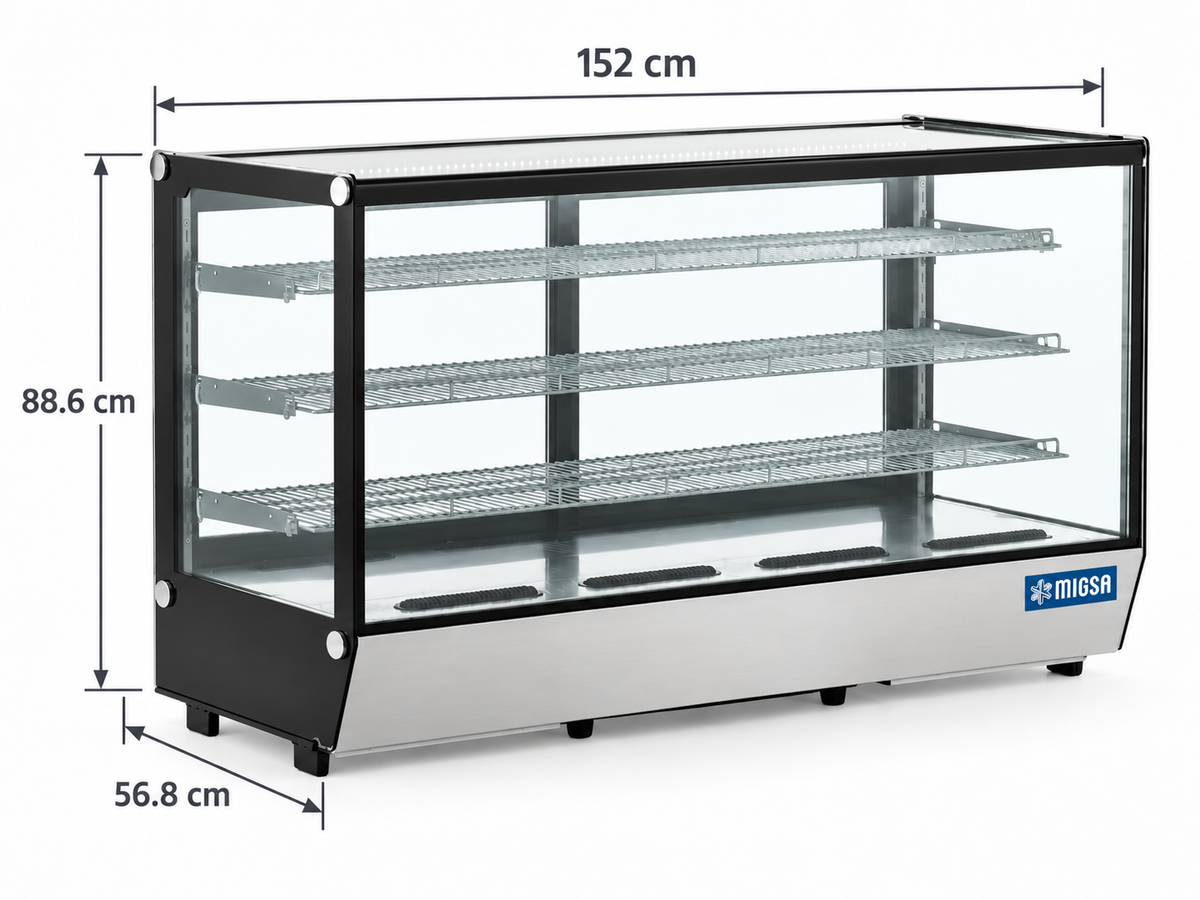 Medidas vitrina refrigerada Migsa CW-295 152 cm