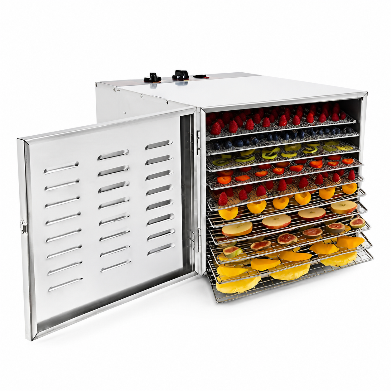 Deshidratador Migsa FD-1 de 10 charolas con frutas