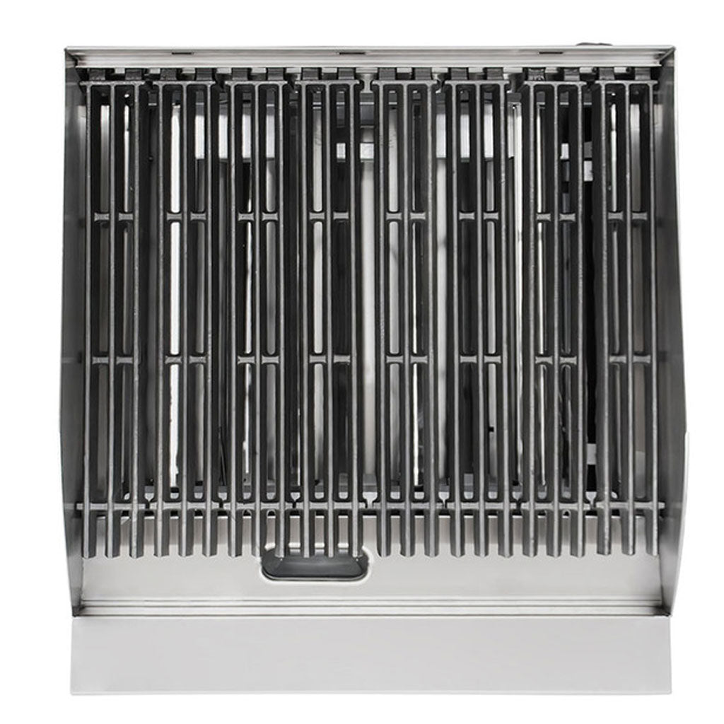 Asador para restaurante Drago AG-2R vista superior con parrillas