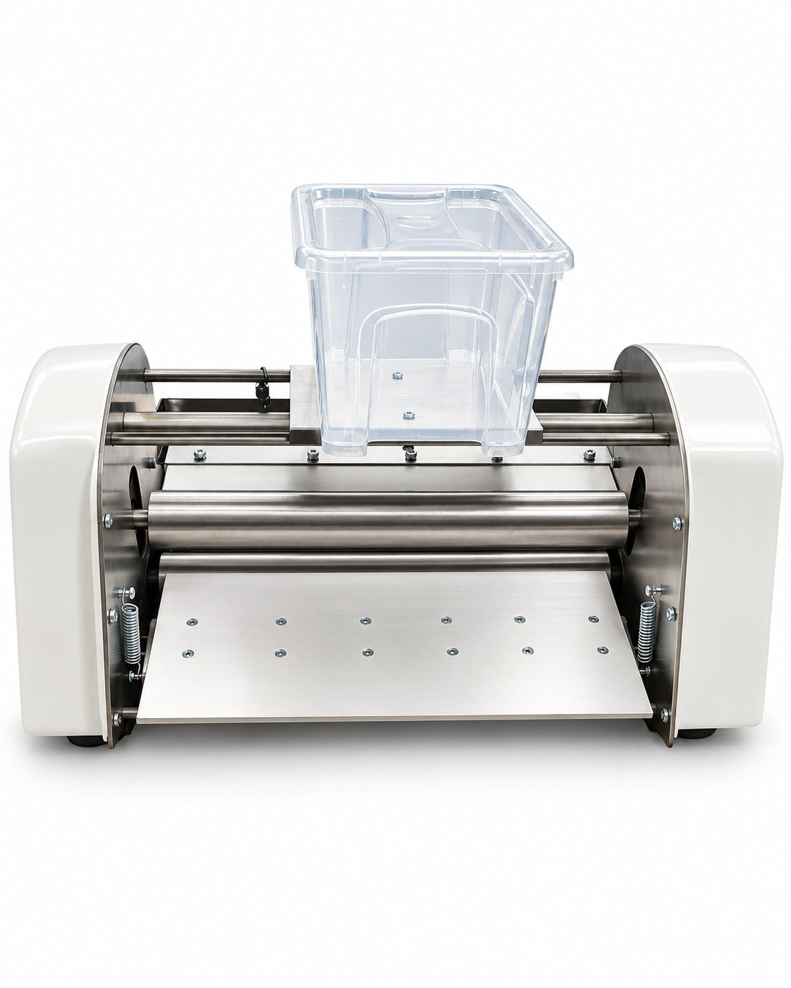 Rodillos de la laminadora de masa EQUICHEF LMM-1 con bandeja frontal y tolva