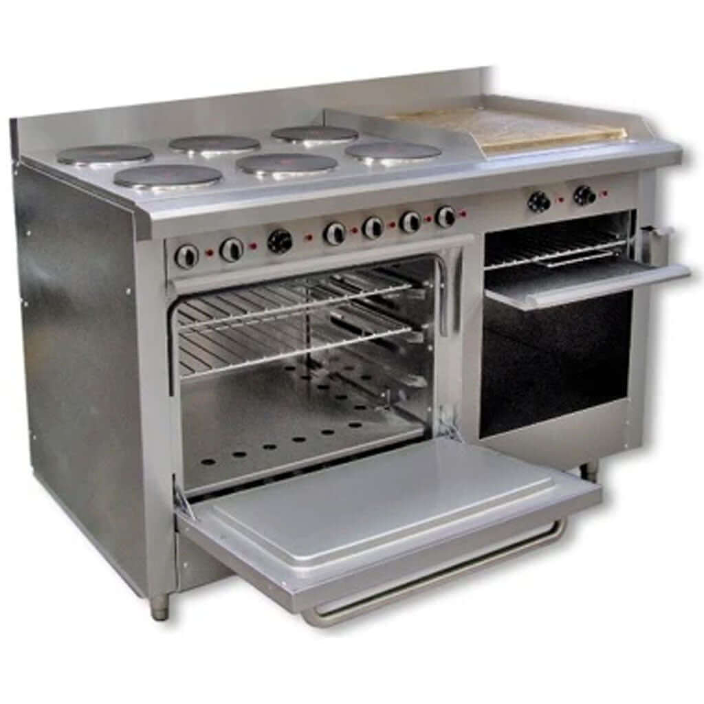 Estufa industrial eléctrica Coriat EC-6-H-Grill-E con plancha, gratinador y horno