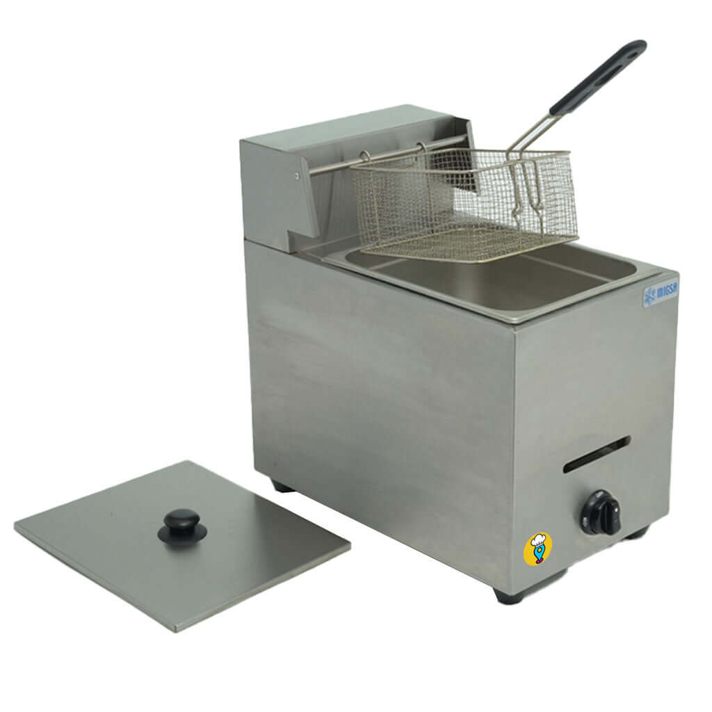 Detalle de la freidora a gas Migsa modelo BN-71