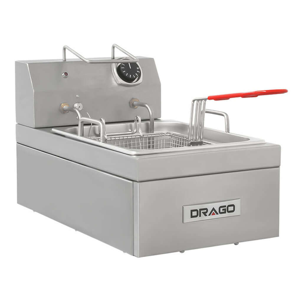 Freidora eléctrica Drago FE-5 con canastilla niquelada y mango aislante