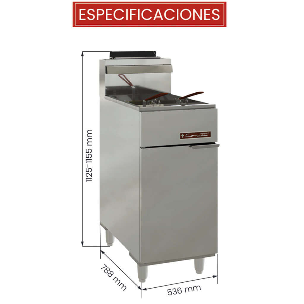 Canastillas de la freidora industrial de gas Coriat Turbo 30-5Q HD Master para papas fritas