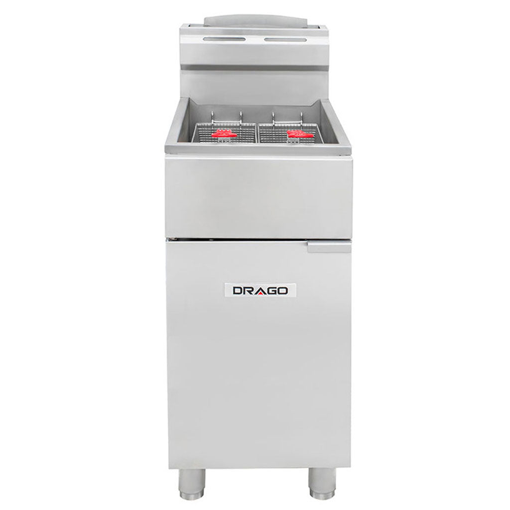 Freidora industrial para papas fritas Drago FG-21 RS con 2 canastillas