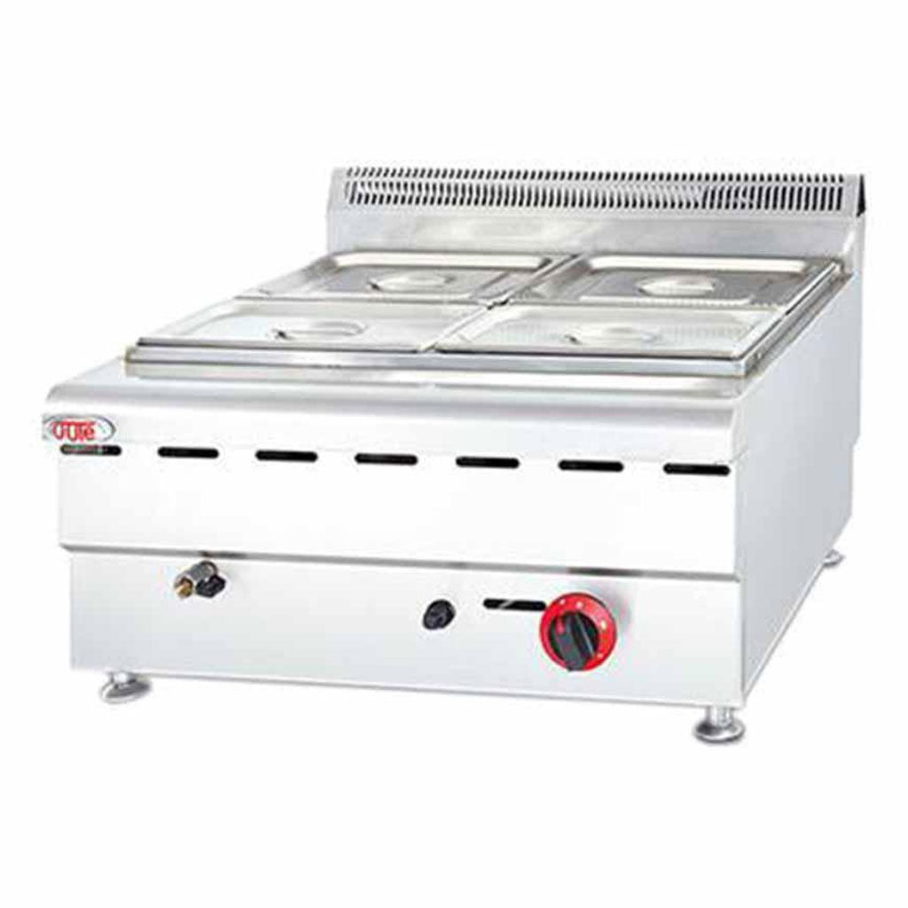 Baño María a gas Migsa HGF-609 vista frontal para cocina industrial