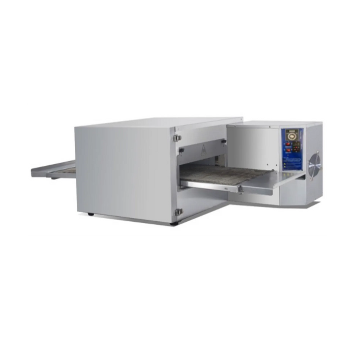 Horno industrial para pizzas MIGSA HIPE-18 de banda de 54 cm, versión eléctrica, fotografía limpia sin sello de envío